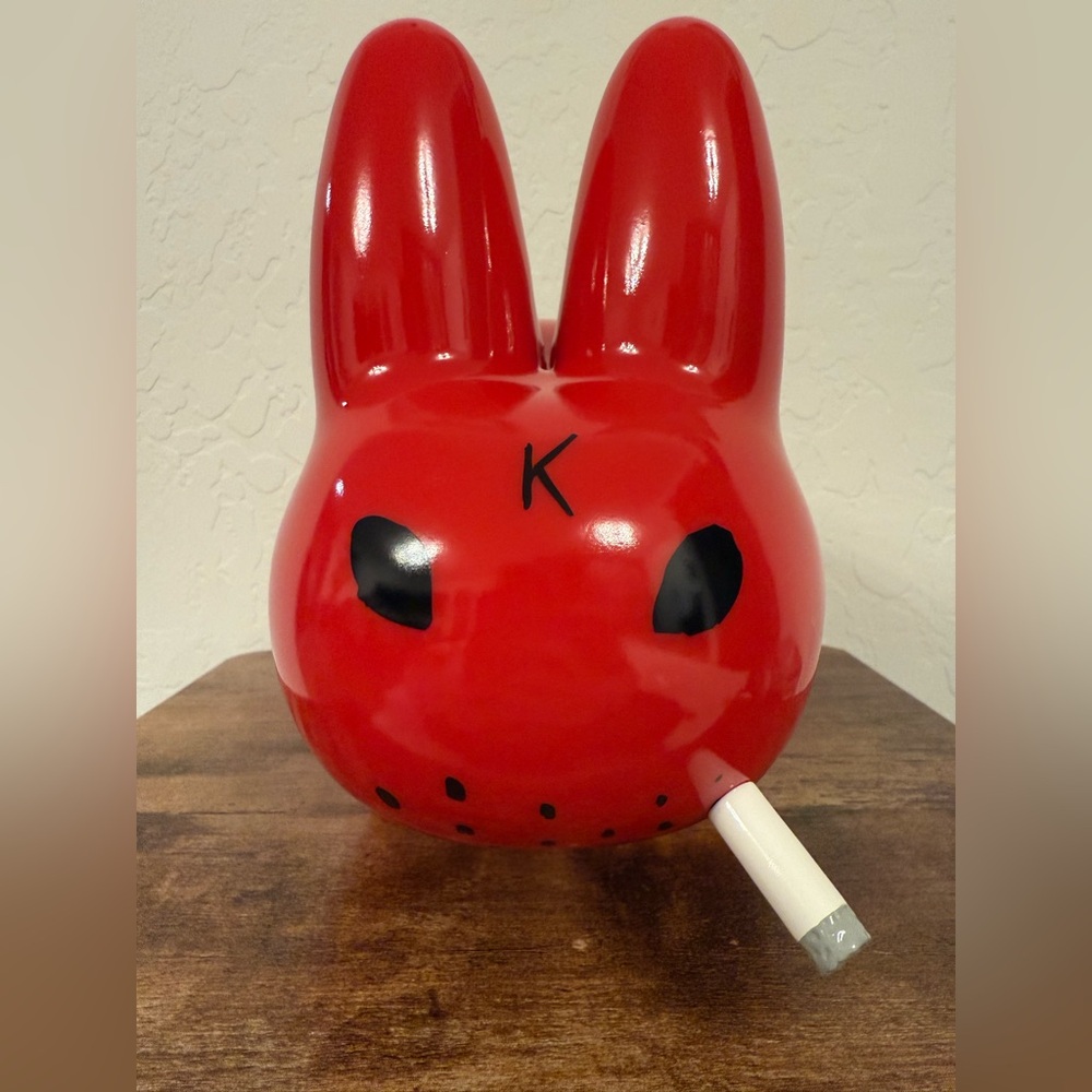 Red Lustre Gloss Smorkin Labbit by Frank Kozik